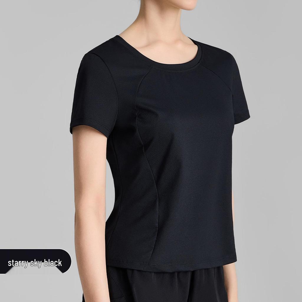 2026 Women's Spring/Summer Yoga T-shirt: Round Neck, Bare Feel, Short Sleeve, Slim Fit, Running & Fitness Top