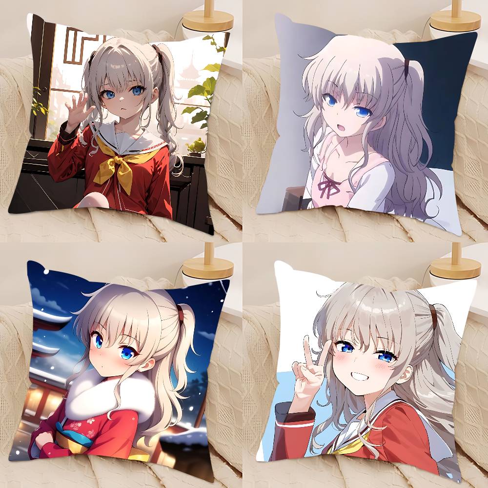 Charlotte Tomori-Nao Decorative Room Aesthetics Pillow Case Home Decor Bedroom Sofa Bed Couch Pillow Cover 45x45