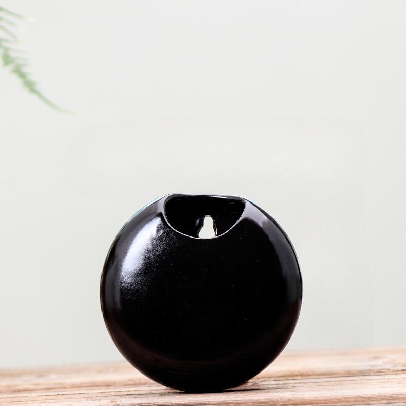

Flower Pot Hydroponic Black and White Wall Mounted Ceramic Simple Gardening Creative Home Gardening Succulent Flower Pot чорний