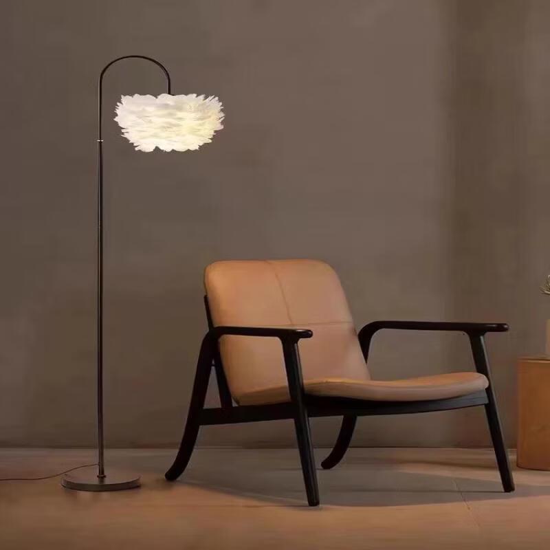 Oeny Eye-Protection Feather Floor Lamp