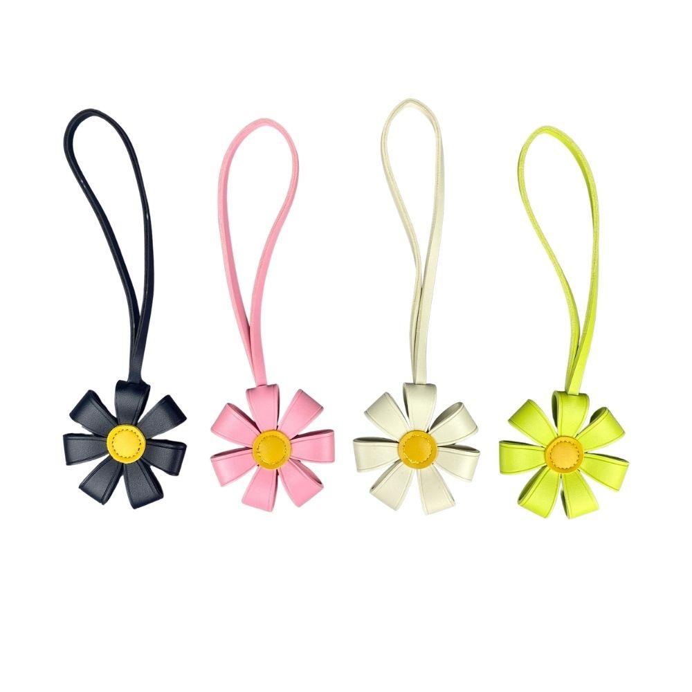 Sunflower PU Leather Bag Charm | Bold Color PU Charm | Multi-Layer 3D Flower Design For Bag Accessory/Gift.