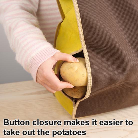 Home Kitchen Storage Supplies Reusable Self Sealing Potato Onion Bags, Light Blocking Bag with Side Blackout Bags for Root Vegetables