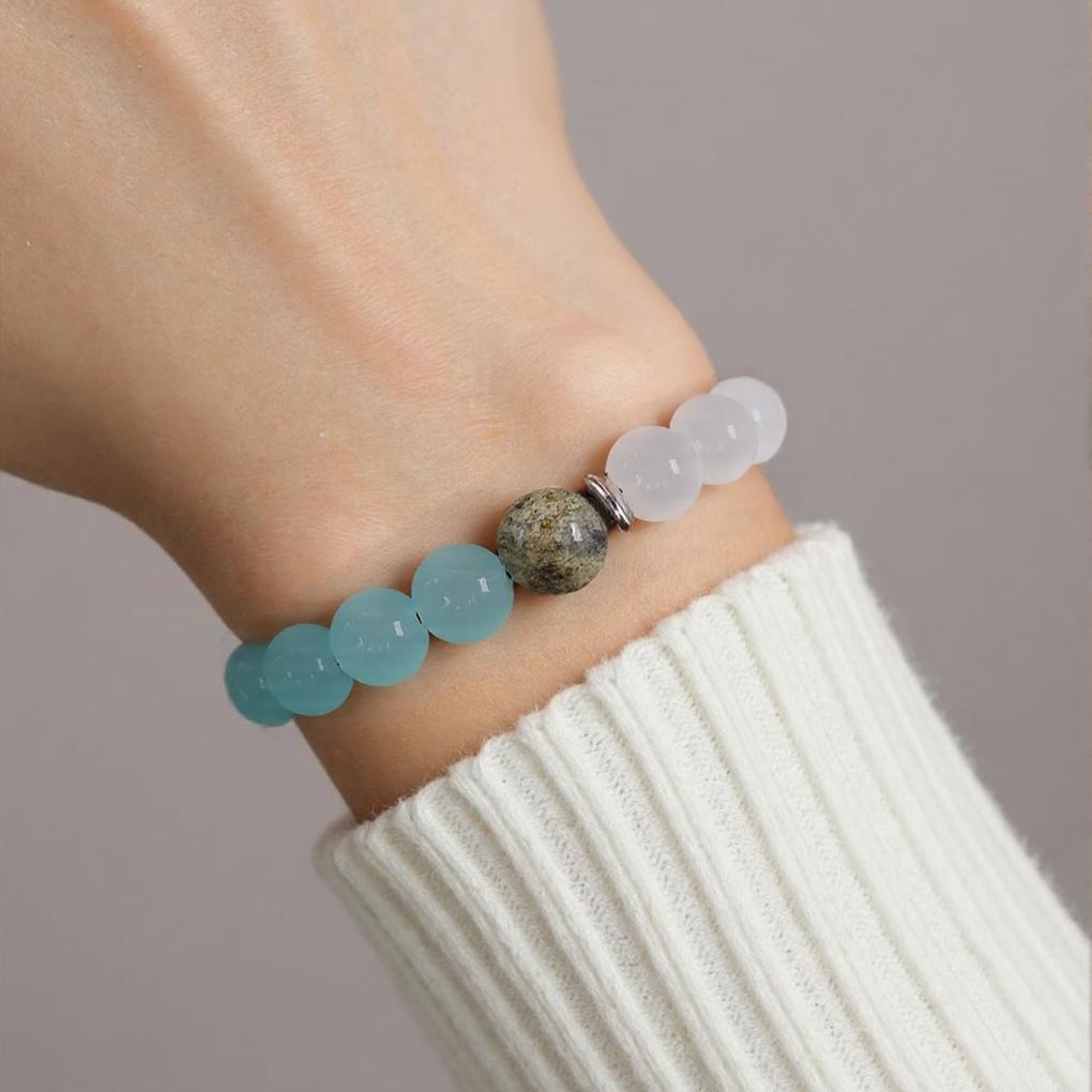 Lucky Handmade Natural Stone Bracelet For Positive Energy Fashionable Original Stone Beads