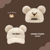 Bear Ear Lamb Wool Hat for Women 2025 Autumn/Winter Warm Baseball Cap Versatile Face-Slimming Duckbill Cap Trendy