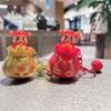 Blessing Bag Wealth God Voice Keychain Chinese New Year God of Longevity Pendant  Car Key Pendant