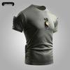 Men's Quick-Drying Tactical T-Shirt - Elastic, Breathable Ice Silk, Wear-resistant, Round Neck Short Sleeve for Summer Outdoor Sports and Fitness