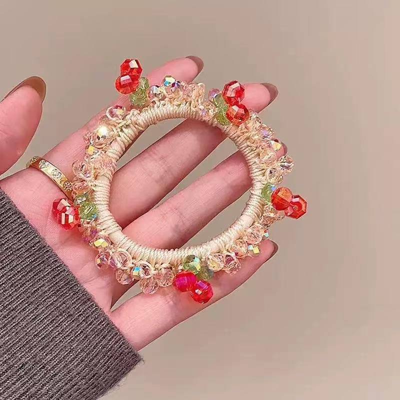 

Корейский стиль Красочная хрустальная эластичная резинка для волос и женский браслет