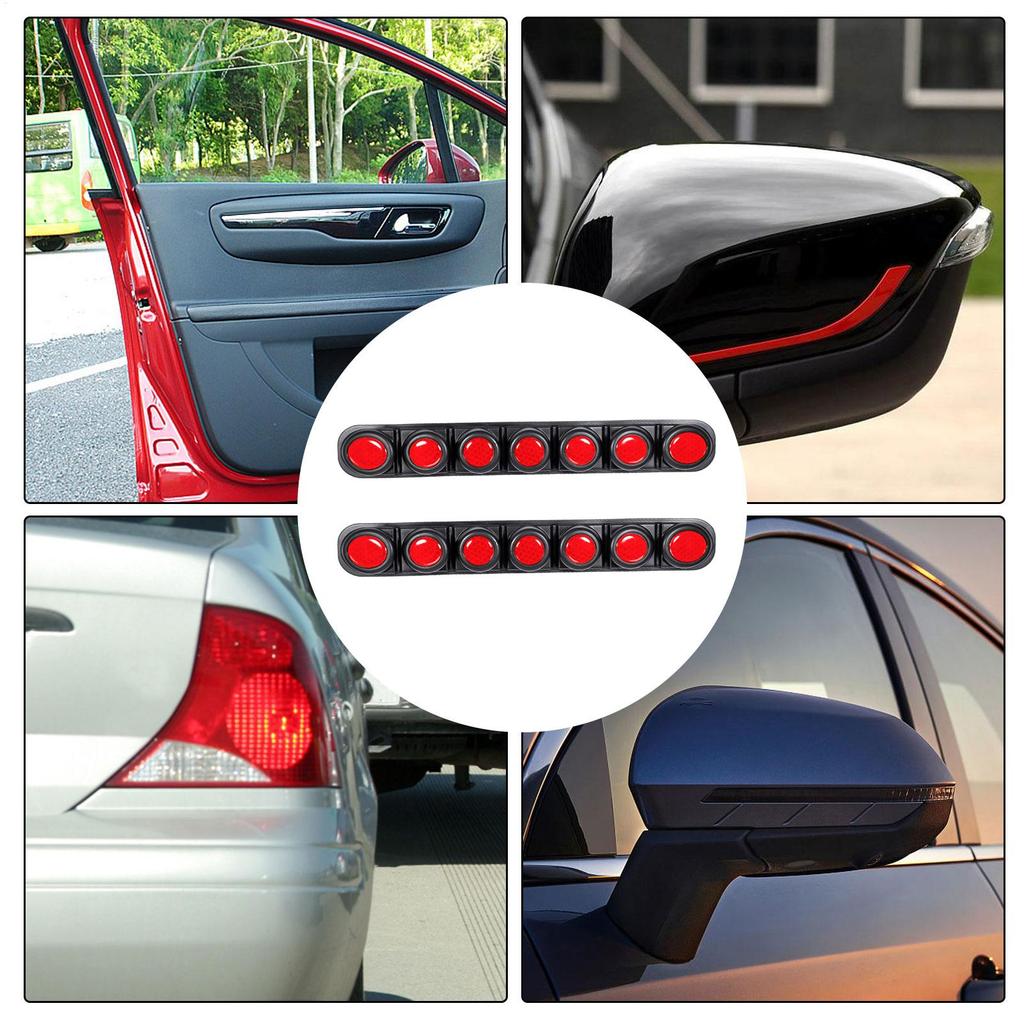 Reflective Stickers For Car 2 Pieces Foldable Exterior Bumper Guard Warning Reflective Stickers For Car SUV Truck Motorcycle