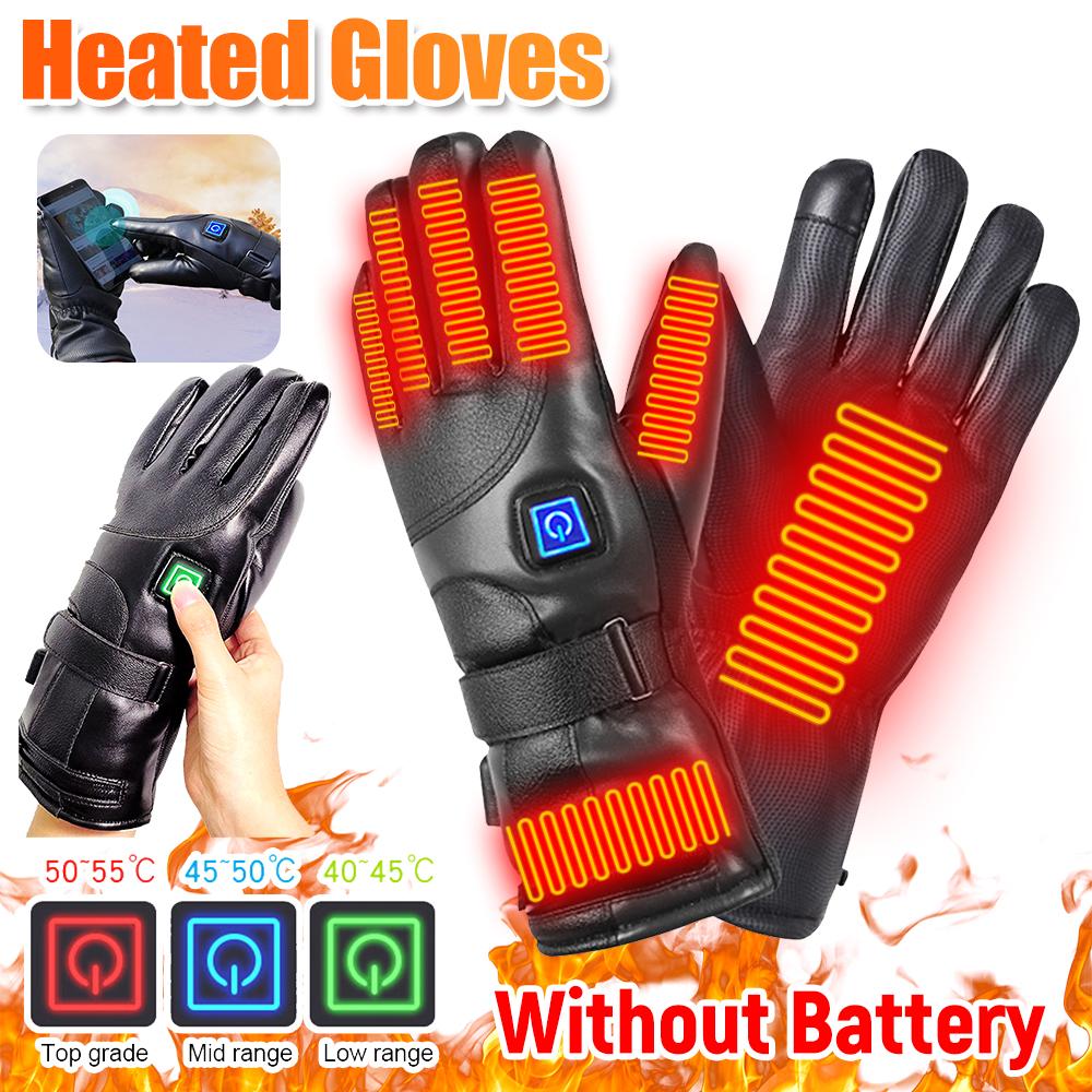 Wiederaufladbare beheizbare Handschuhe 3 Temperaturstufen Heizhandschuhe Akkubetriebene Heizhandschuhe für Outdoor Motorrad Ski Radfahren