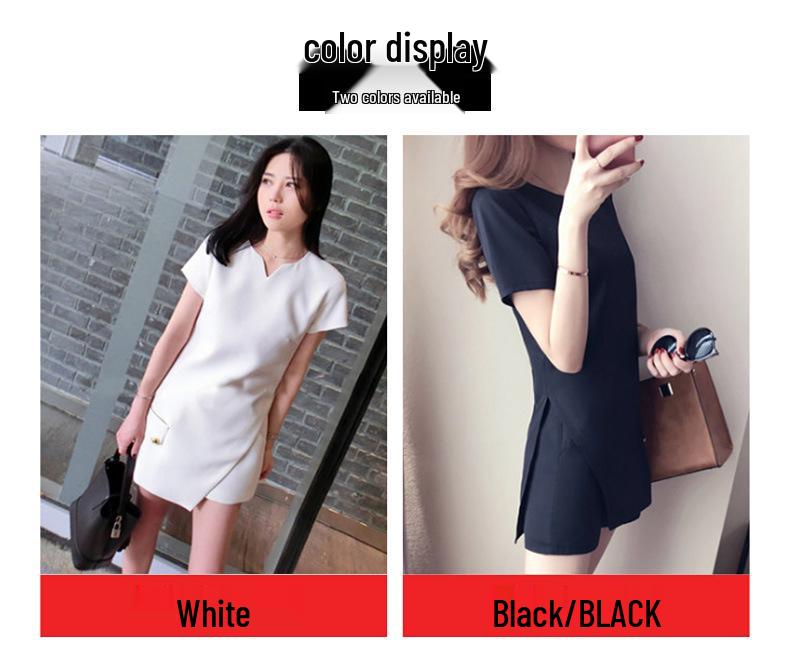 2023 Women's Stylish Hong Kong-Style Top & Skirt Shorts Set - Summer Petite Two-Piece Outfit