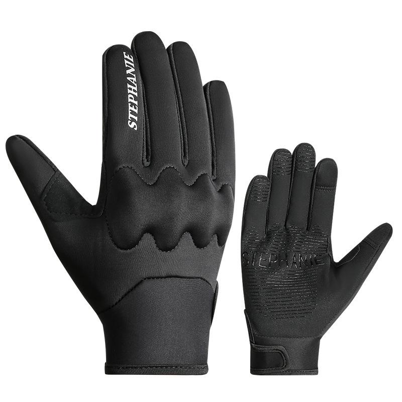 Sports riding gloves Men's outdoor mountaineering locomotive All-finger non-slip with shell Touch screen protective tactical gloves