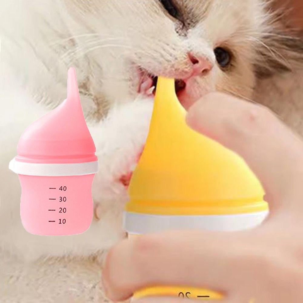 Bite Resistance Pet Nurser Bottle 40ml Baby Animals Feeder Dog Kitten Milk Feeding Bottle  Travel