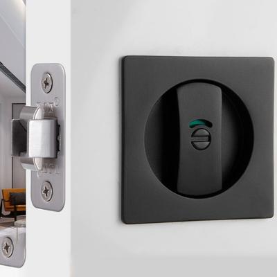 Cerraduras de Pestillo de Privacidad para Herrajes de Puertas Correderas de Bolsillo Estilos Contemporáneos Cerradura de Puerta de Metal Instalación Sencilla para Puerta Cuadrada
