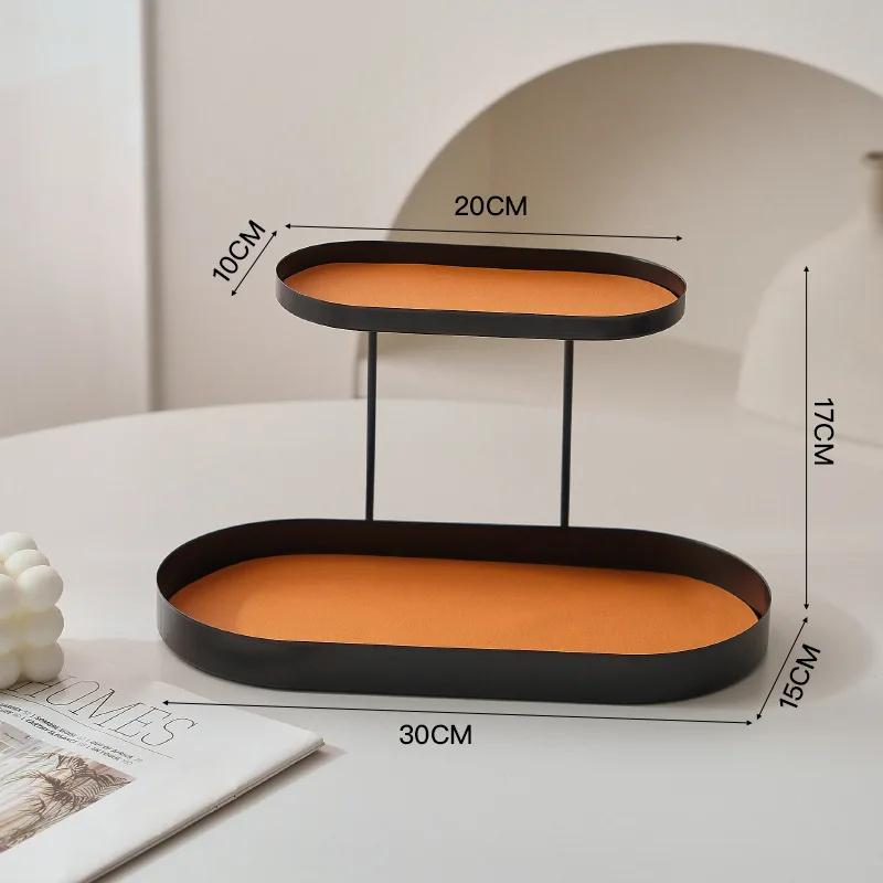 Perfume Organizer Rack Double Layer Rustproof Strudy Showcase Rack Livingroom Decoration Nordic Perfume Cosmetic Organizer Shelf