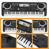 61 Keys USB Electronic Organ Kids Electric Piano with Microphone Black Digital Music Electronic