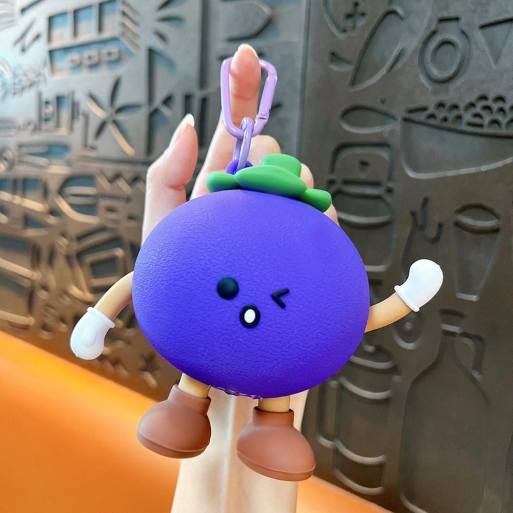Funny Small Coin Purse Blueberrie Silicone Bag Pendant Fashion Change Storage Bag  Earphone Storage