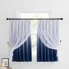 NICETOWN Gradient Drape Double Princess Width Length Set of 2 Curtains, Dividers, Layer, Stylish, Romantic, Thick, Style, Windproof, Warm, Bedroom,