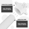 10pcs PVC Flanges Caps Corrosion Resistant Table End Caps Plant Stand Part 33.4mm Diameter for Indoor & Outdoor Use