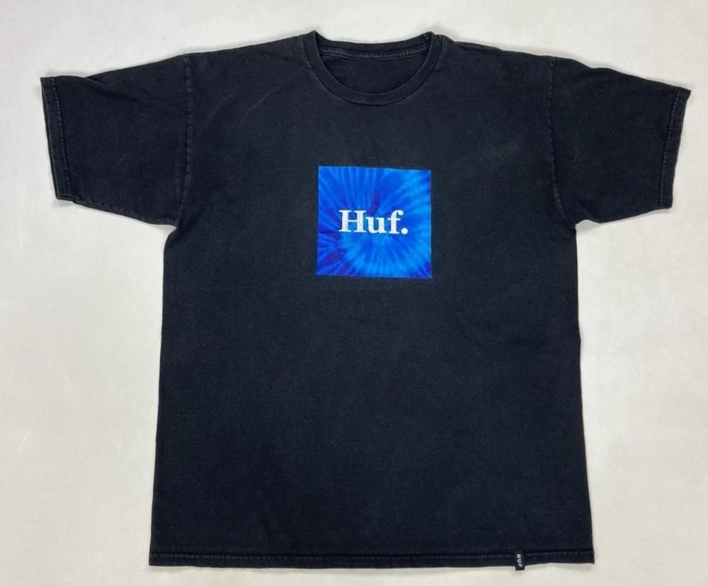 

Huf Graphic Men Black Logo Blue Short Sleeve Unisex T-Shirt L