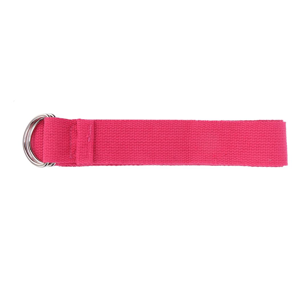 Fitness Stretching Strap NonElastic Stretch   Strap Cotton Fitness Bands with DRing Buckle(Purple )