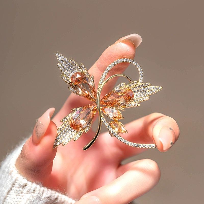 Ancient style auspicious clouds peony flower brooch elegant temperament high-end fashion corsage cheongsam Hanfu suit pin accessories