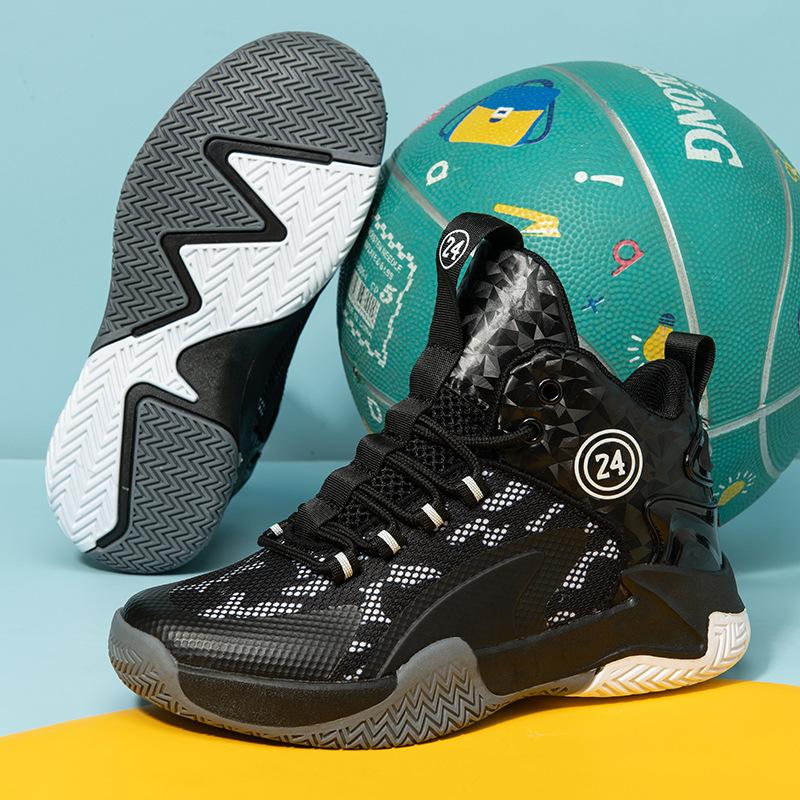 Fashion children's basketball shoes high-top spring and autumn new boys and students wear-resistant professional practical training sneakers sports s
