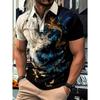 Men's Casual and Comfortable Short Sleeved 3D Printed Short Sleeved Shirt