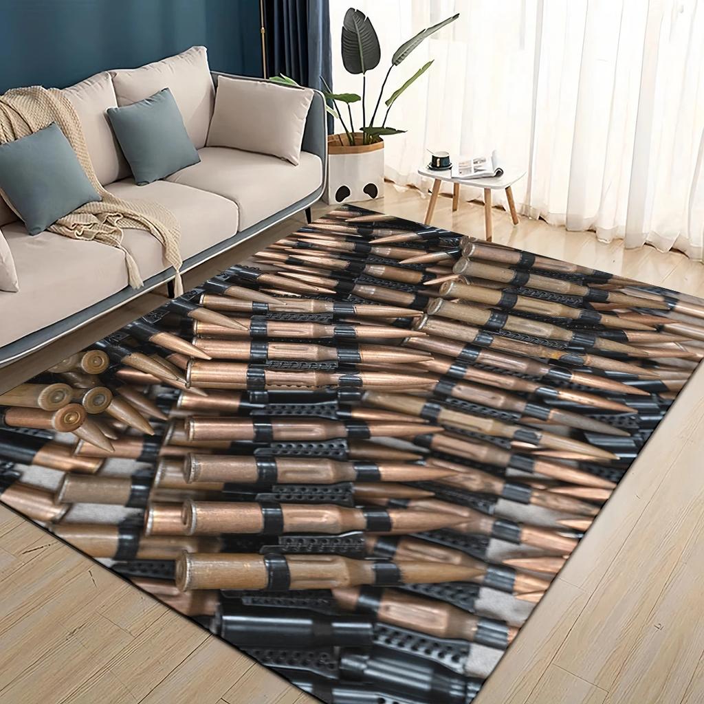 27 Arten Coole Verschiedene Arten von Pistolenkugeln Teppich für Wohnzimmer Schlafzimmer Haus Sofadekoration, Kinder Spielen Rutschfeste Bodenmatte