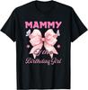 Mammy Birthday Girl Matching Coquette Pink Bow Kids Adults T-Shirt