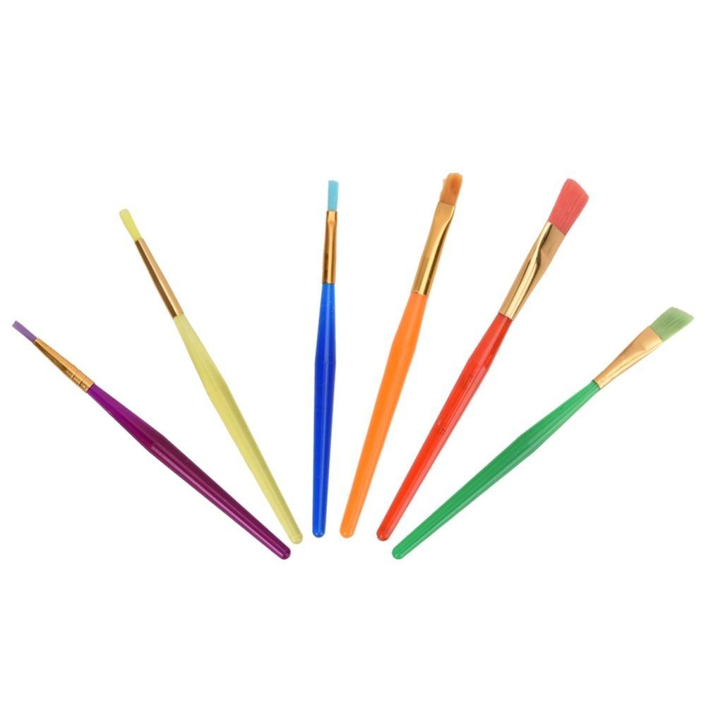 6PCS Nylon Bristles Cake Decorating Pen Low Shedding Fondant Cake Tool Cake Decorating