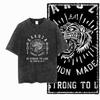 DI TIGER Printed Cotton Acid Washed Exclusive Graphic Unisex T Shirt Cool Vintage Streetwear Men Tshirts Big Size Tee for Men