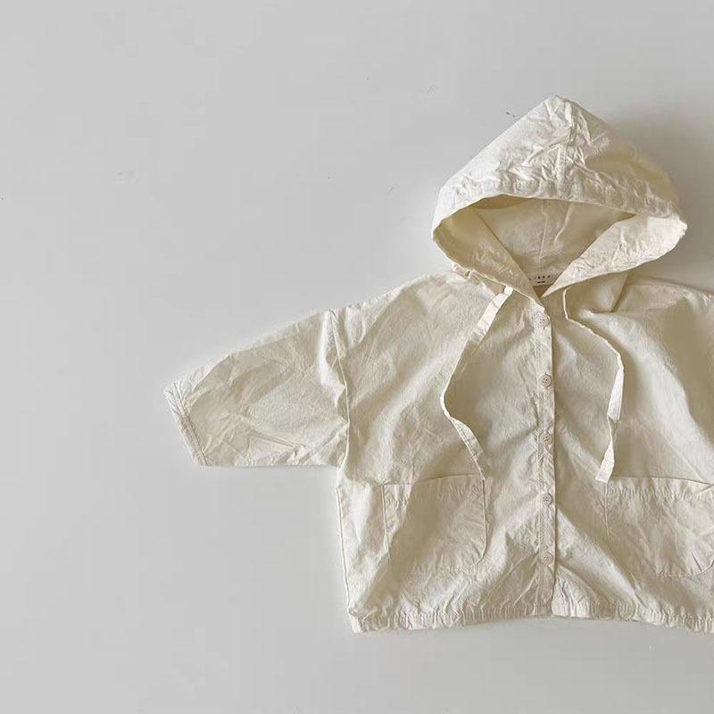 Spring Summer Girls Fashion Cartoon Sun Protection Clothing Hooded Loose Outwear Coat for Kids Boys Plaid Thin Cardigan