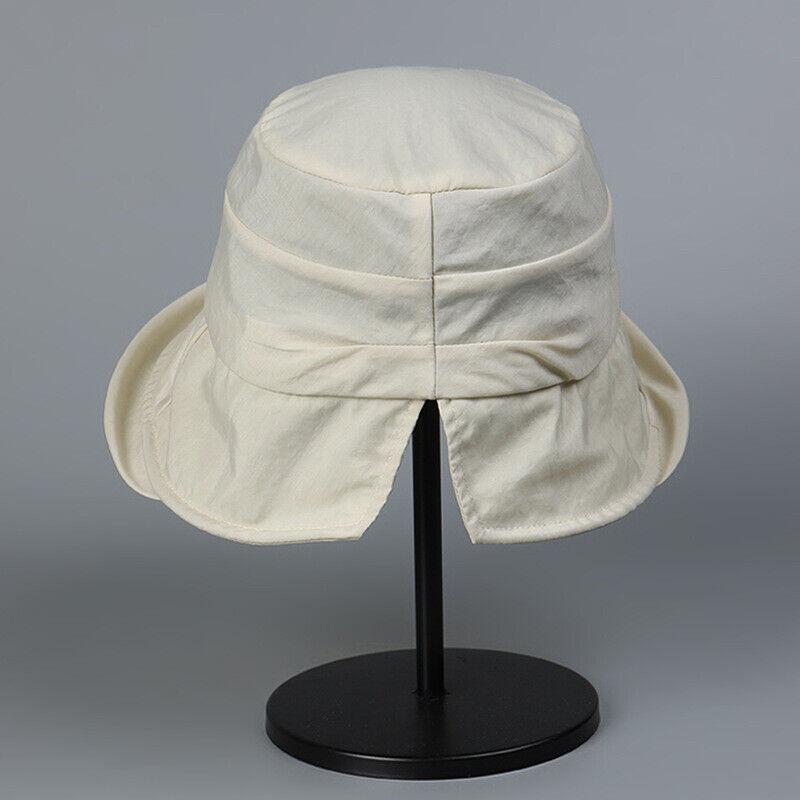 Women Quick Drying Bucket Hat Wide Brim Fisherman Cap Outdoor Summer Sun Hat