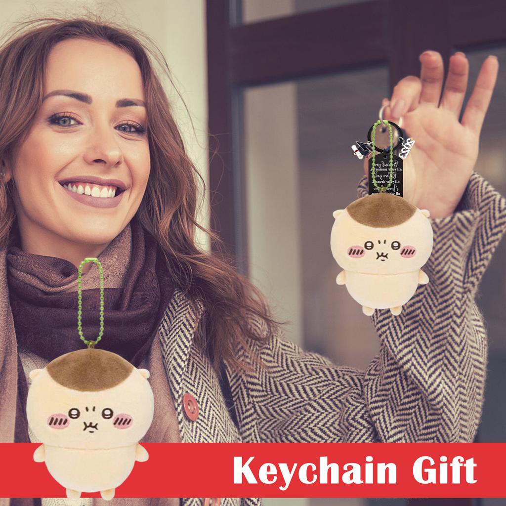 Tecknad Söt Docka Plyschleksak Nyckelring Liten Hänge