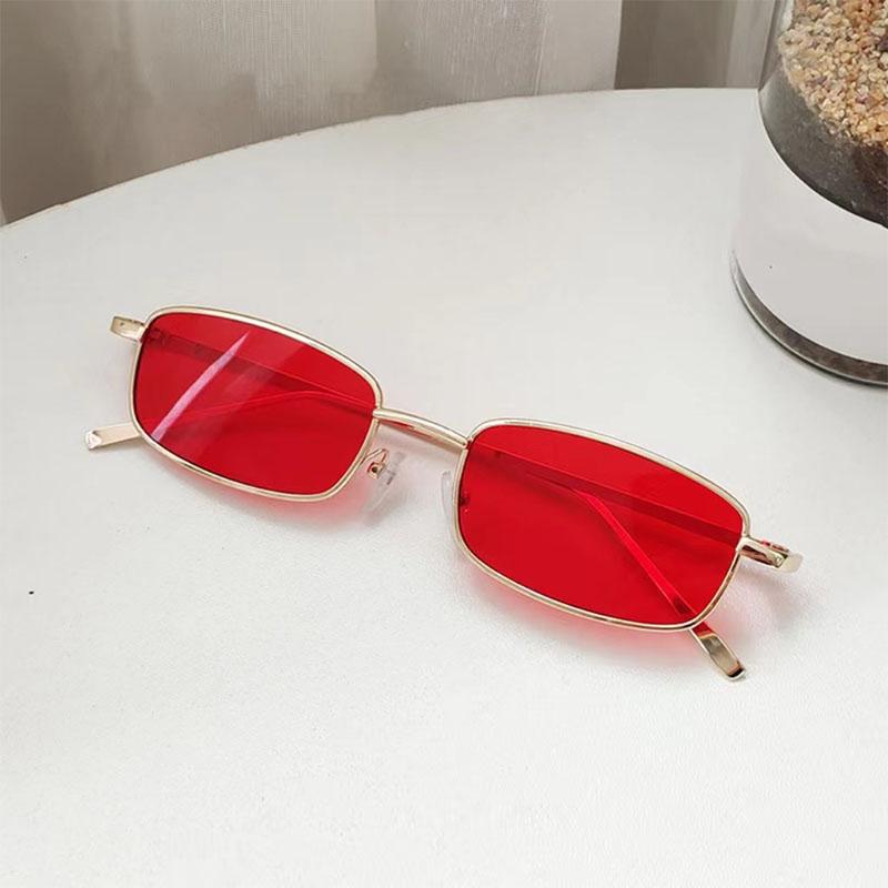 Nowe Małe Kwadratowe Okulary Przeciwsłoneczne Kobiety Moda Metalowa Oprawka Kwadratowe Okulary Słoneczne Mężczyźni Klasyczne Vintage Okulary UV400
