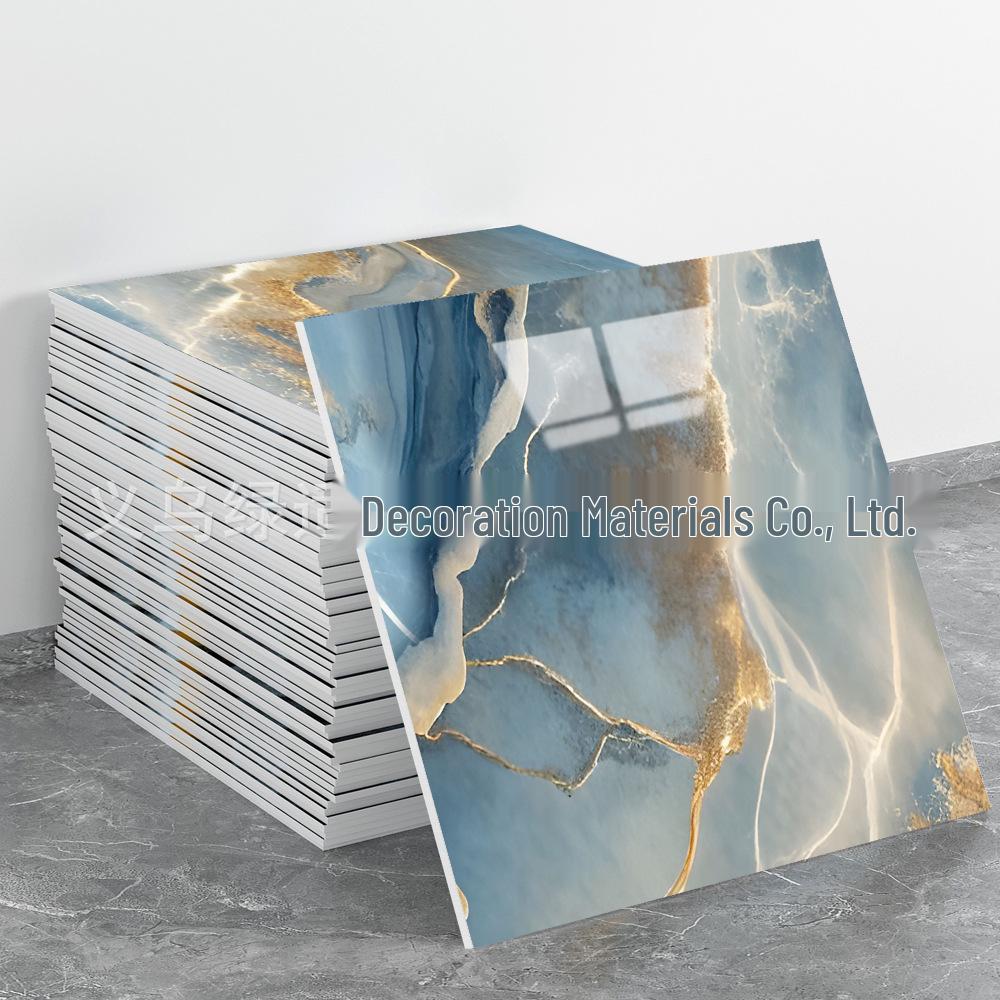 Self-Adhesive Pink Marble Wallpaper: Waterproof, Heat-Resistant Wall Sticker with Aluminum Plastic Panel