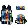 Kids Animal Hospital Themed School Backpack Set With Crossbody Bag Pencil Case Elementary Students