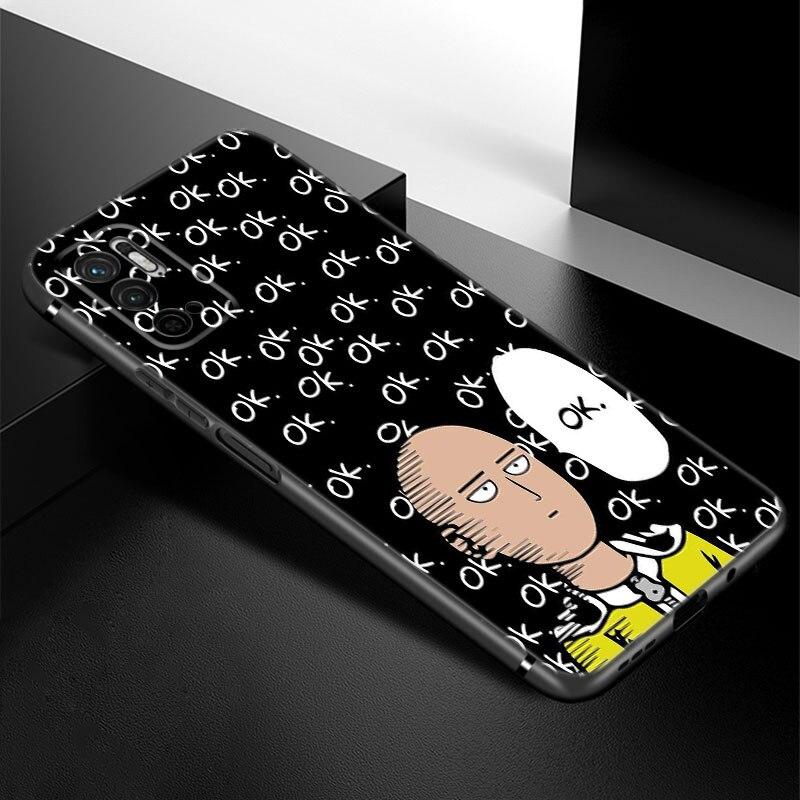 One-Punch Man Anime Phone Case For Xiaomi Redmi Note 7 8 8T 9 9S 10 10S 10T 11 11S 4G 11E 11T Pro 5G Soft TPU Black Cover