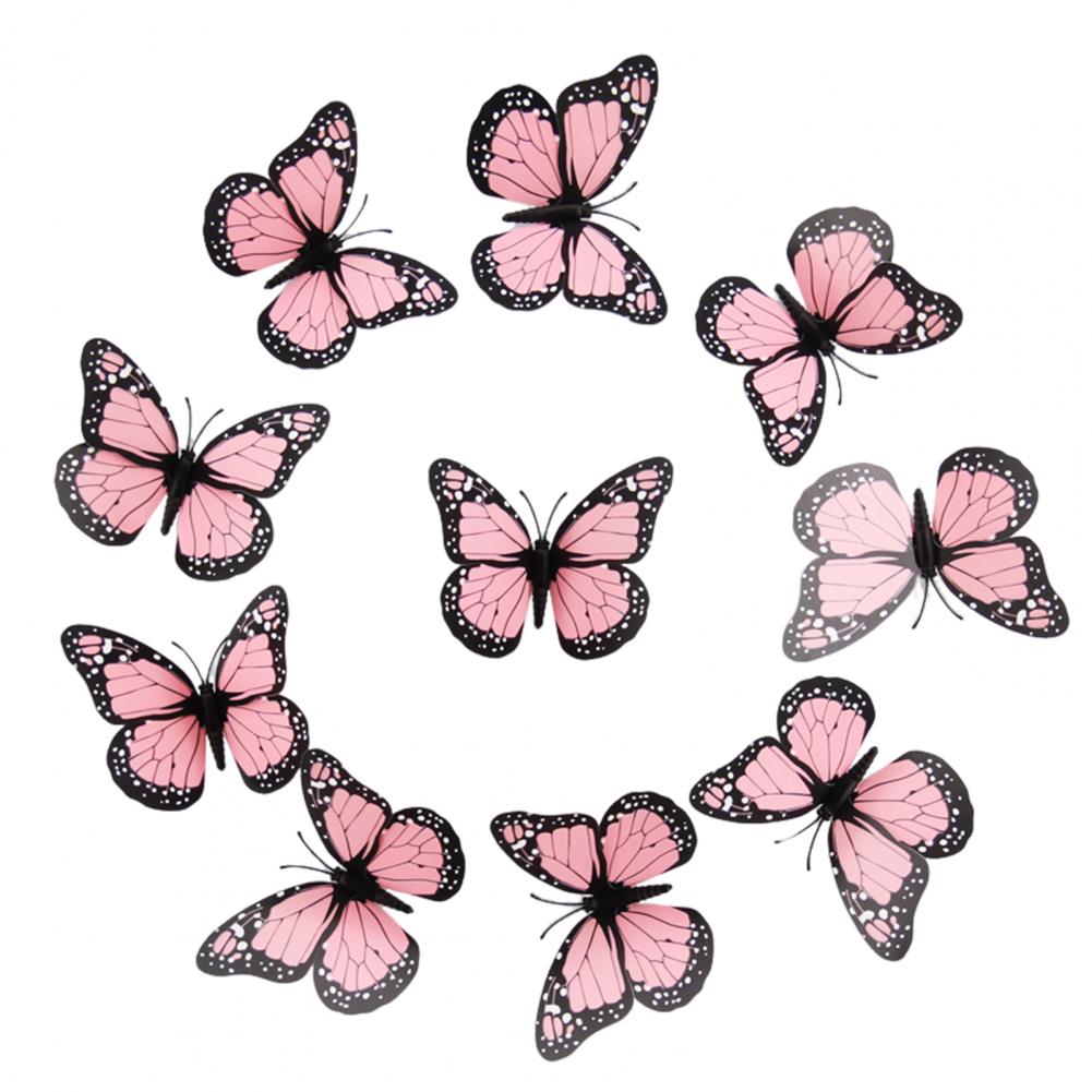 

Realistic Butterfly Decoration 3d Realistic Butterfly Refrigerator Magnets Set Strong Anti-slip Fridge Decoration Home for A розовый