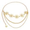 Women's Adjustable Sunflower Metal Waist Chain Accessory