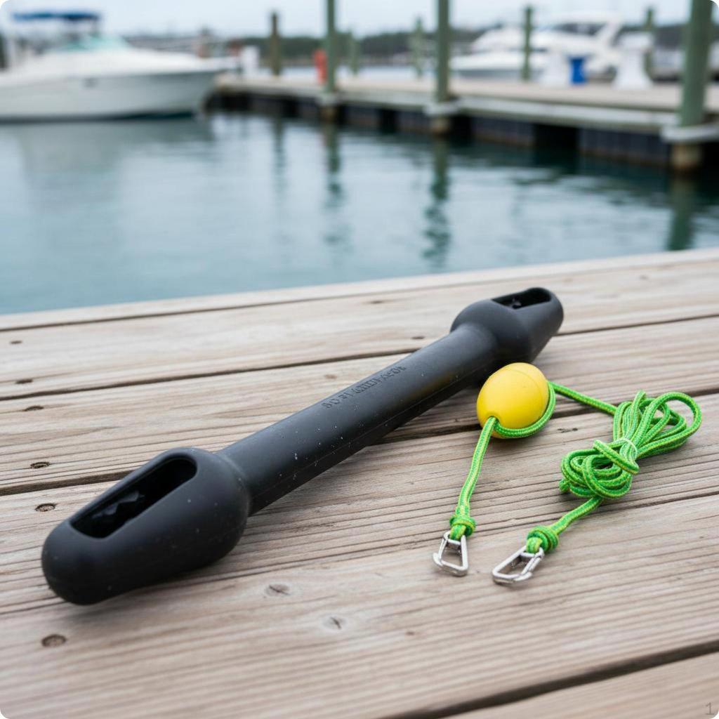 Dock Line Shock Absorber Saltwater Resistant Rubber Mooring Snubber Tool Installation Boat Rope