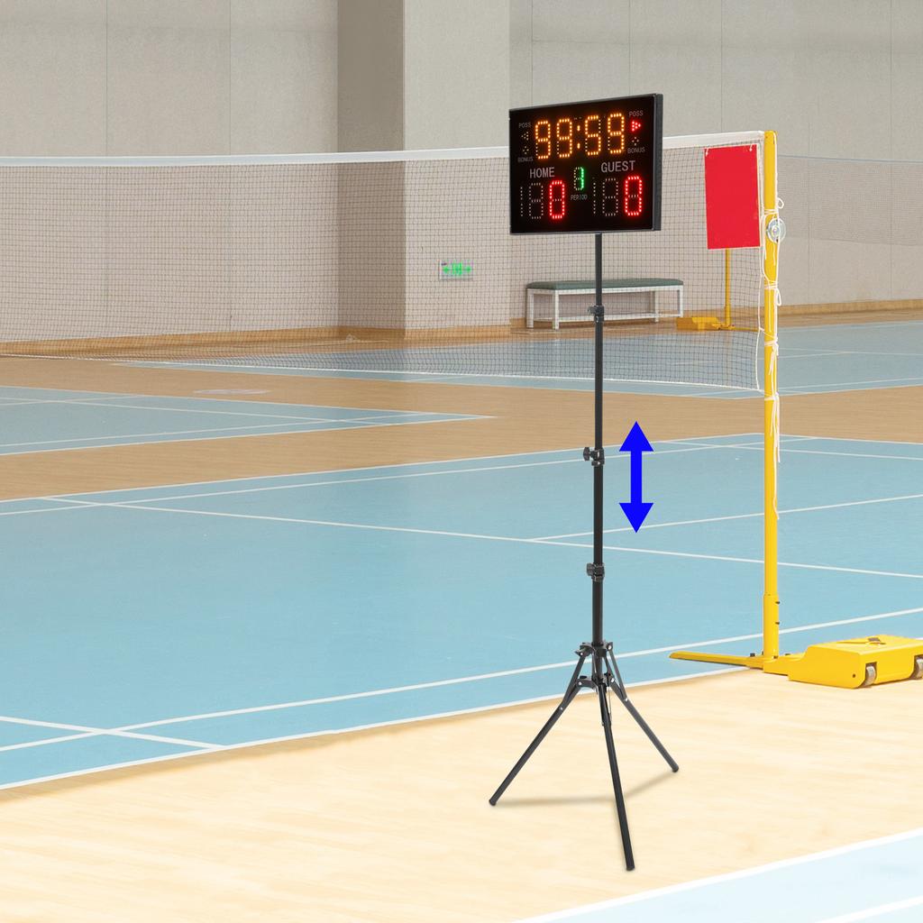 Black ABS Digital Scoreboard,110V LED Digital Scoreboard with Remote Control  Freestanding for School Activities