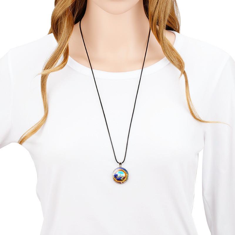 Sonic The Hedgehog Time Stone Necklace Soft Wax Rope Hypoallergenic Cartoon Pendant