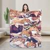 Genshin Impact Diluc Game  Flannel Blankets  Soft Throw Blanket for Outdoor Picnic Novelty Bedspread Sofa Bed Cover