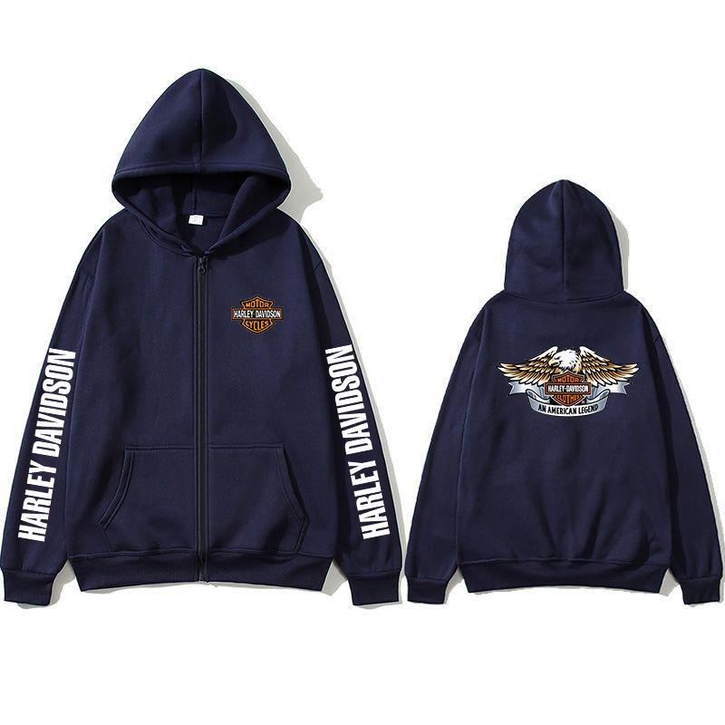 Motorcycle Hooded Sweatshirt Spring Man Printing Zipper Hoodie Outdoor Sports Loose Ventilate
