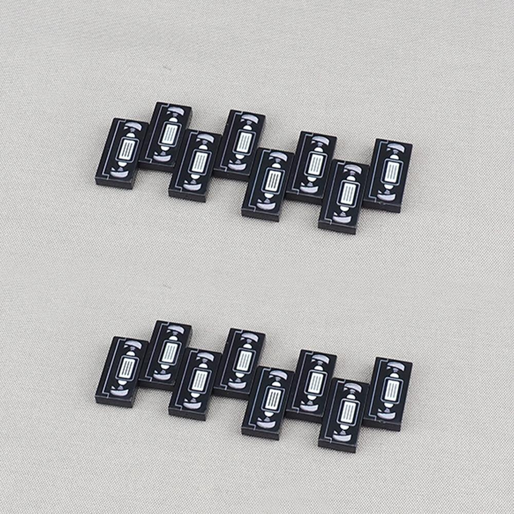 MOC 10PCS 3069 Printed Video VHS Panel Pattern Building Blocks 3069pb System Machine Instrument Board Bricks Particle Toy Gifts