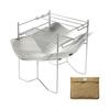 CAMPING MOON Bonfire Stand Solo Camping Firewood Stainless Steel 304 with Grill Grate Compact Folding A4 Size Storage Canvas Case Included SOLO-A4G