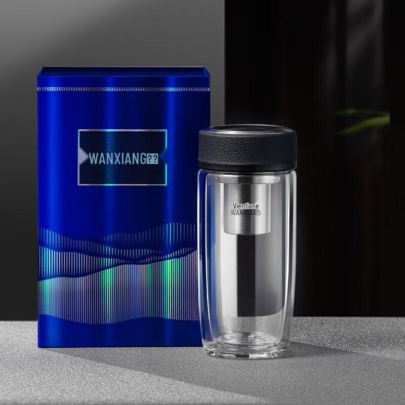 Wanxiang Double-Layer Tea Infuser Glass Bottle