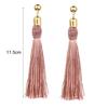 Bohemian Wedding Tassel Ear Studs Long Dangle Earrings Bridal Bridesmaid Jewelry