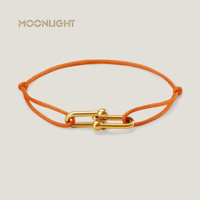 High Quality Classic Small U-Shape Charm Bracelets for Women Adjustable Silk Rope Bracelet Female Jewelry Gifts Wholesale